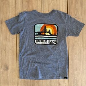 Gray Mackinac Island Kids T-Shirt Size M